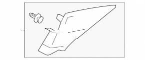 Rear pillar trim right upper Subaru Impreza 4d 17-23 GK gray
