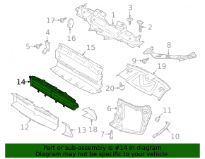 Radiator deflector blinds Porsche Macan 15-24 2.9T, 3.0T with motor