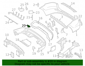 Mercedes W166 ML 12-15 rear bumper towing hook cap