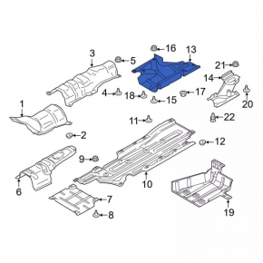 Underbody protection rear right Lincoln MKZ 13-20 AWD