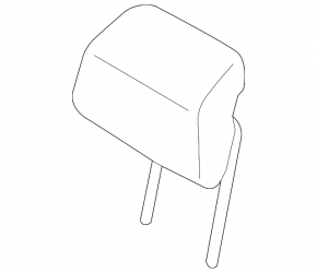 Headrest front right Lincoln MKZ 13-16 leather, black