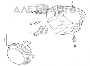 Fog light left fog lamp Mazda 6 13-15