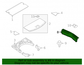 Mazda CX-5 22-25 black trunk opening trim