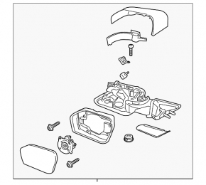 Side mirror left Ford Explorer 20 - turn signal, heating, camera, BSM