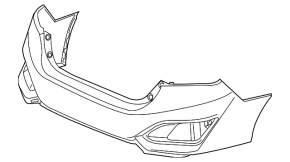 Rear bumper bare Honda Clarity 18-21 usa