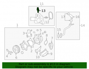 Coolant Temperature Sensor Chevrolet Bolt 17-
