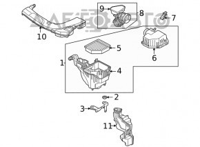 Air filter housing Nissan Rogue 21-22 2.5 lower part