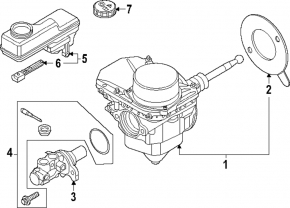 Volkswagen ID.4 21-25 brake master cylinder reservoir with lid