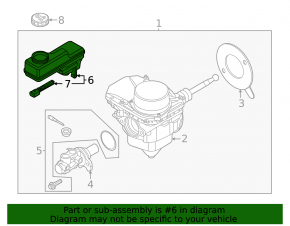 Volkswagen ID.4 21-25 brake master cylinder reservoir with lid