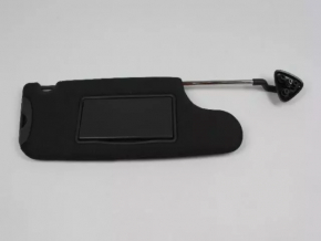 Right sun visor for a 2014 Dodge Challenger (pre-restored), black, without backlighting, without hook.