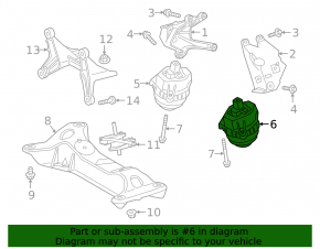 Left engine mount BMW 3 G20 19-26 B58, RWD