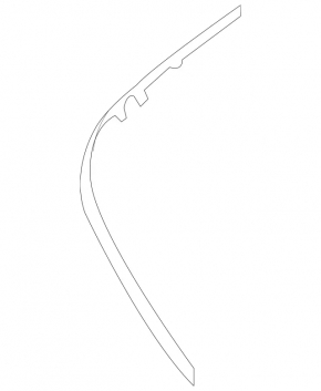 Right front bumper molding for Mercedes S-class W221