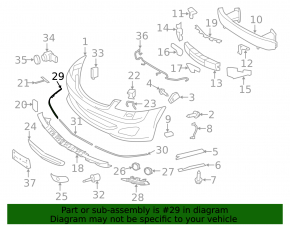 Right front bumper molding for Mercedes S-class W221