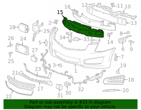 Cadillac ATS 13-14 Prerest Front Bumper Absorber, Foam