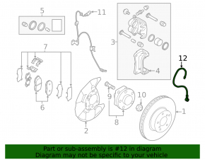 Front right brake hose Subaru Impreza 17- GK