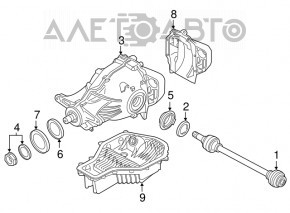 Rear differential gearbox BMW 5 G30 17-20 2.0T 2.93 105k
