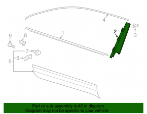 Door trim side rear left VW Atlas 18- structure, scratch