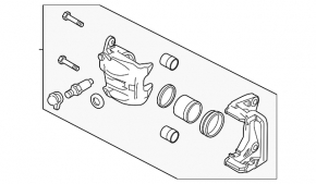 Front left caliper assembly for Nissan Murano z51 09-12