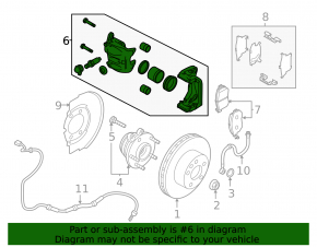 Front left caliper assembly for Nissan Murano z51 09-12