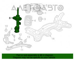 Shock absorber front right Fiat 500 12-19
