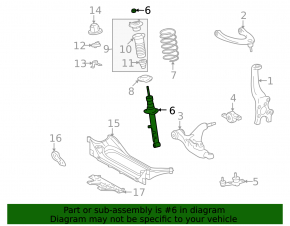 Shock absorber front right Lexus GS450h 06-07