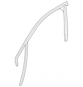 Upper door molding front left Audi A6 C7 12-18 black with glass seal