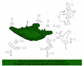 Front subframe for Toyota Highlander 2008-2013