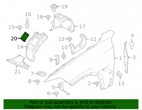 Front right fender liner hatch BMW X7 G07 19-25