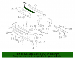 Front Bumper Reinforcement Cover Lexus RX400h 04-08