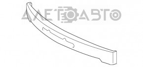 Toyota Corolla 11-13 front bumper absorber cracked, guide rails broken