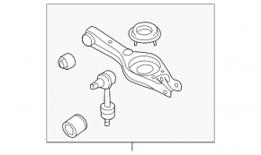 Lower control arm for rear left spring, Kia Optima 11-16