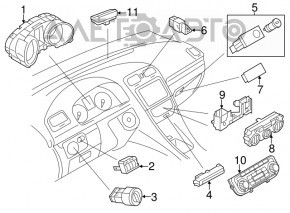 Light control for VW Jetta 11-17 USA without fog lights, chrome insert
