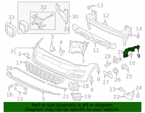 Front bumper mount left VW Golf 15-17 FPS