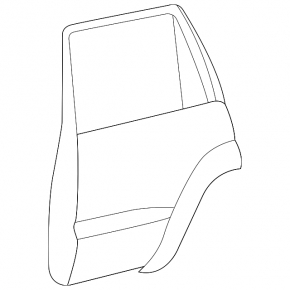 Bare rear right door Lexus LX570 08-11