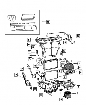 Heater assembly Dodge Grand Caravan 11-14