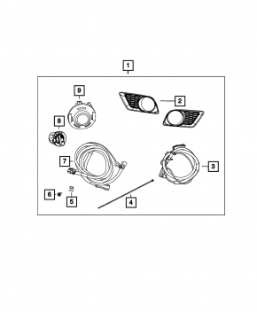 Front right fog light plug Dodge Charger 15-23 rest