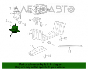 Left engine mount Jeep Grand Cherokee WK2 11-22 3.6