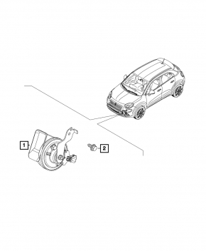 Horn signal Fiat 500X 16-