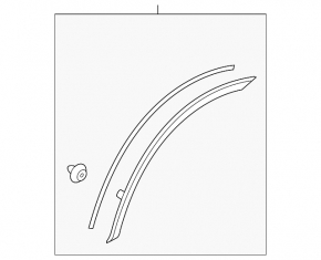 Rear left front wing arch trim Mitsubishi Outlander 14-21