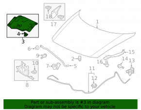 Honda CRZ 11-16 Hood Insulation