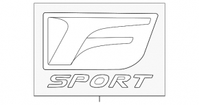 F Sport front left wing emblem for Lexus RX500h 2023-2026