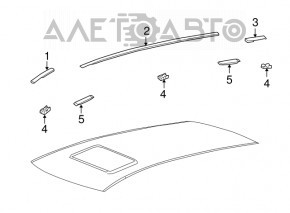 Roof lining left set Lexus RX350 RX450h 10-15