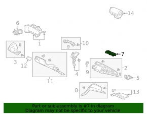 Front Panel Air Vent Deflector Central Honda Insight 19-22