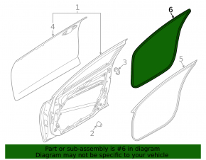 Door seal front right Kia Forte 19-24