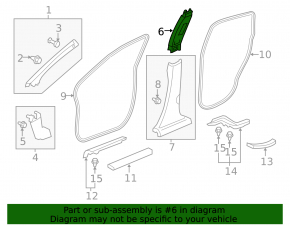 Left upper center pillar trim for Honda CRV 12-16 beige