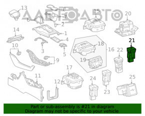 Stop-go button Toyota Highlander 20-22
