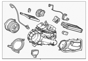 Rear Row Heater Housing Bare Toyota Sienna 21-25