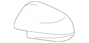 Left side mirror cover for Toyota Rav4 16-18 without turn signal