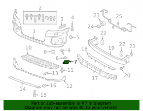 Right headlight washer cap for Audi Q3 8U 16-17 for a solid bumper