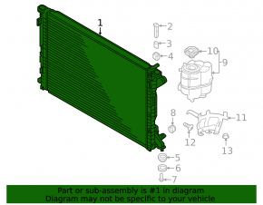 Water cooling radiator for Audi S6 20-25 2.9